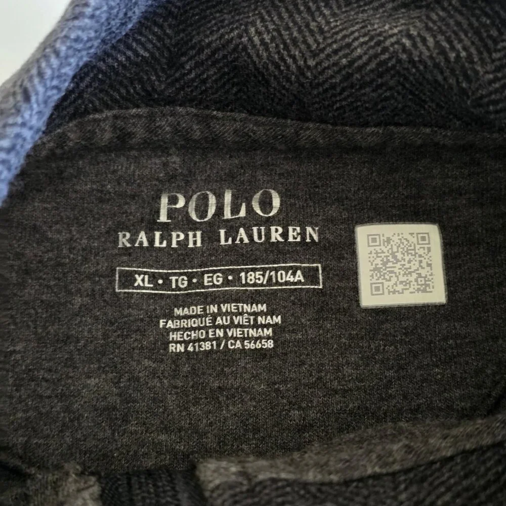 Polo Ralph Lauren Polo Sweater Mens XL Gray LS 1/4 Zip Mock Neck Classic Preppy - Picture 3 of 16